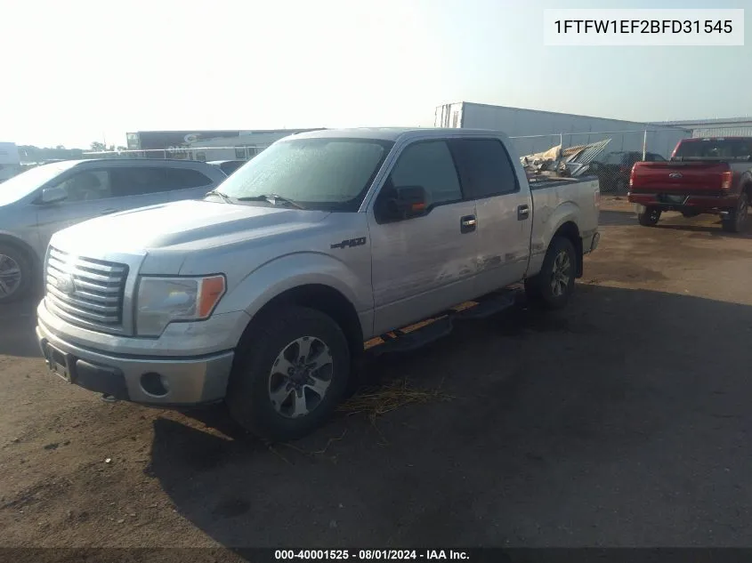 2011 Ford F-150 Xlt VIN: 1FTFW1EF2BFD31545 Lot: 40001525