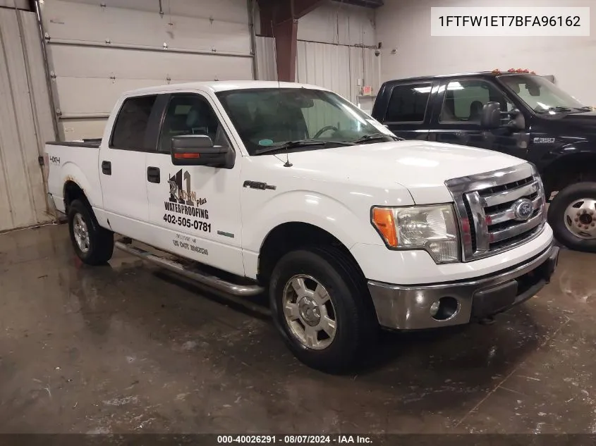 2011 Ford F-150 Xlt VIN: 1FTFW1ET7BFA96162 Lot: 40026291