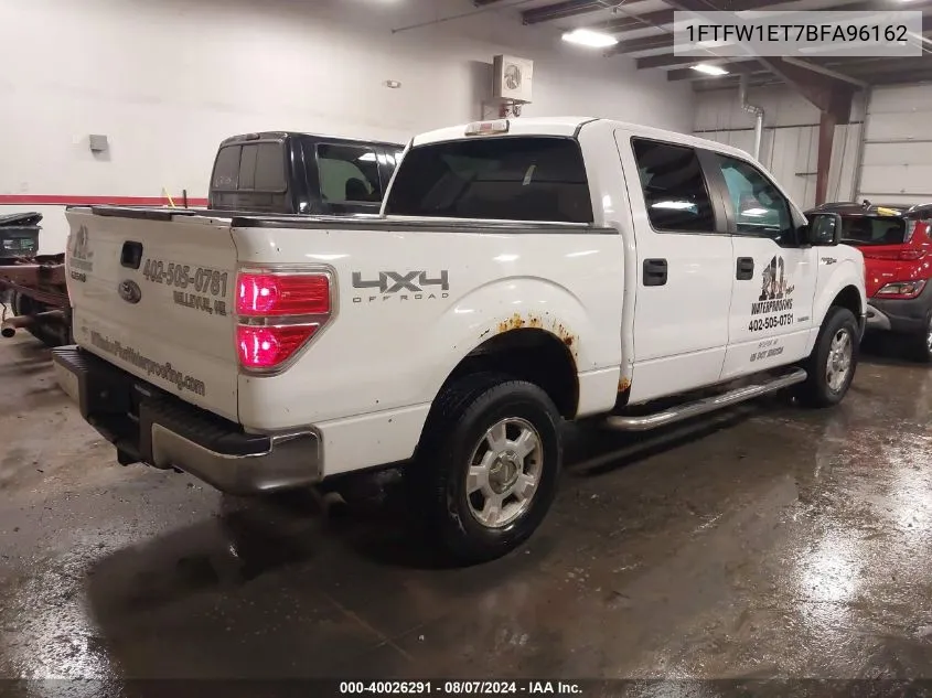 1FTFW1ET7BFA96162 2011 Ford F-150 Xlt