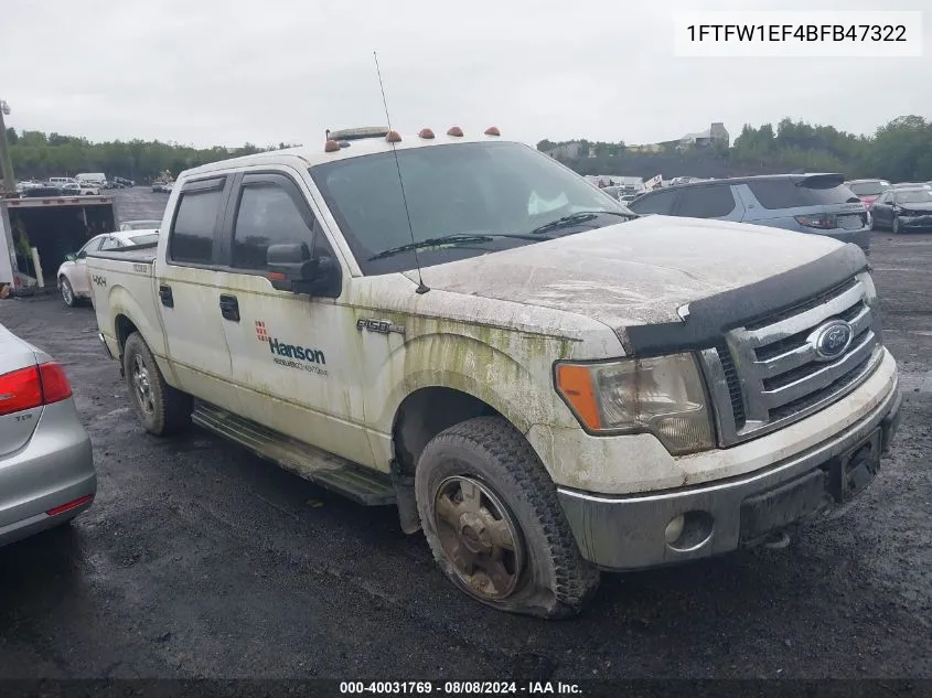 2011 Ford F-150 Xlt VIN: 1FTFW1EF4BFB47322 Lot: 40031769