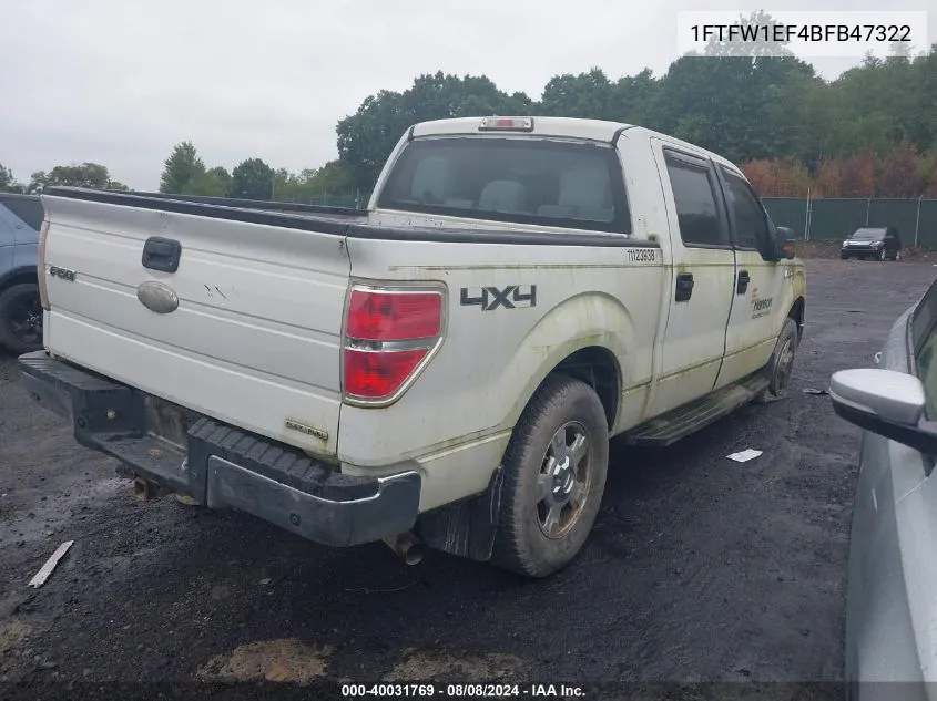 1FTFW1EF4BFB47322 2011 Ford F-150 Xlt