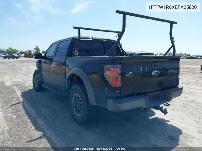 1FTFW1R6XBFA25820 2011 Ford F-150 Svt Raptor