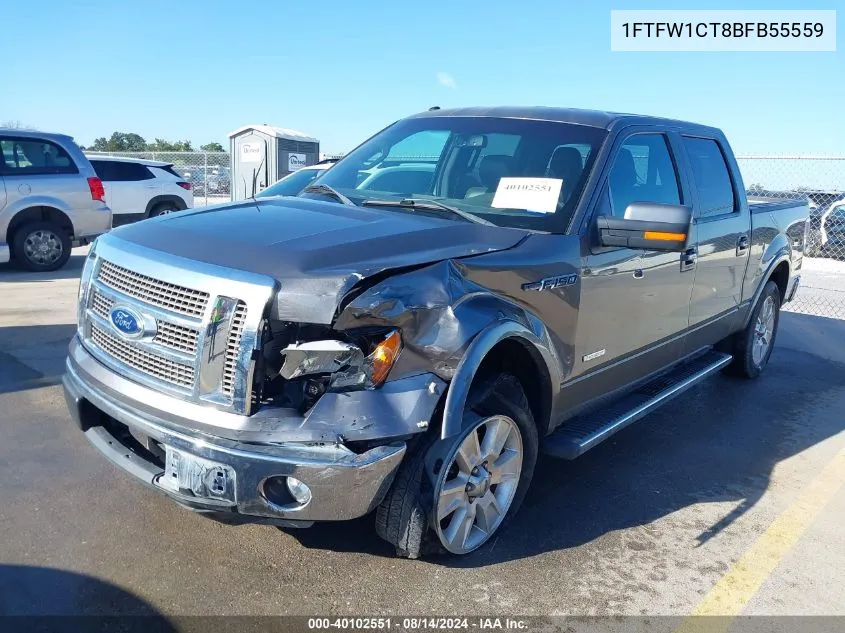 1FTFW1CT8BFB55559 2011 Ford F-150 Lariat