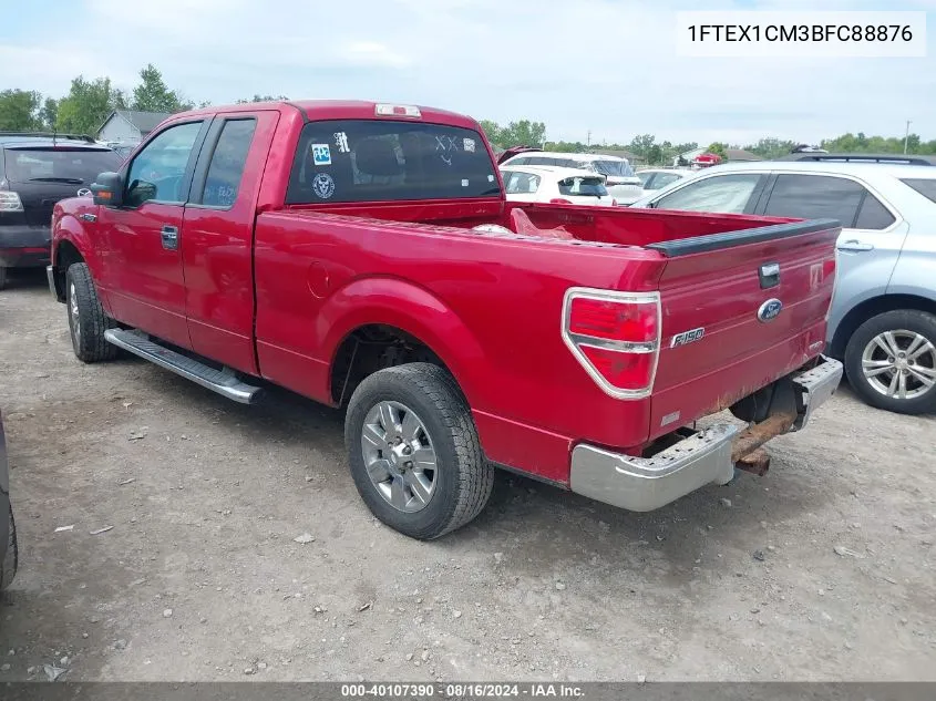 2011 Ford F-150 Xlt VIN: 1FTEX1CM3BFC88876 Lot: 40107390