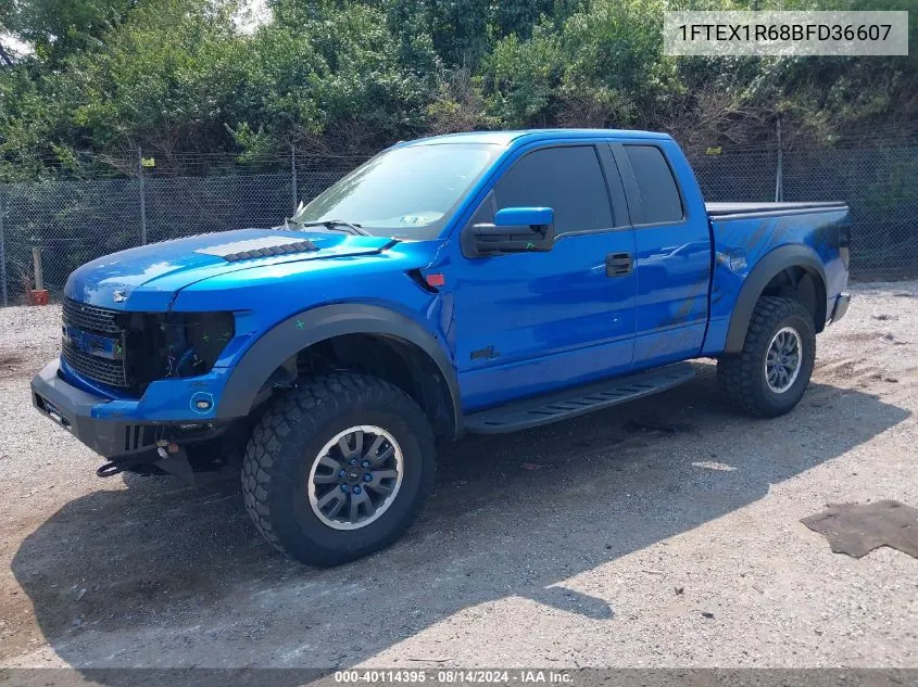 2011 Ford F-150 Svt Raptor VIN: 1FTEX1R68BFD36607 Lot: 40114395