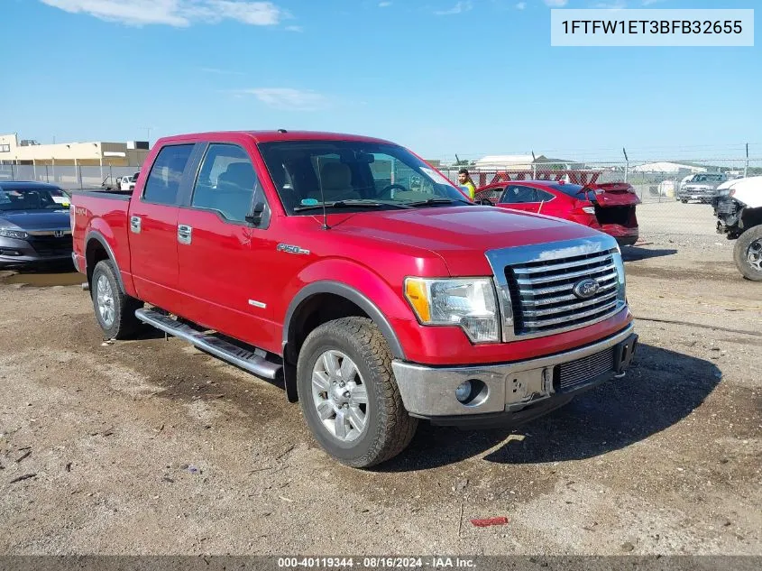 2011 Ford F-150 Xlt VIN: 1FTFW1ET3BFB32655 Lot: 40119344