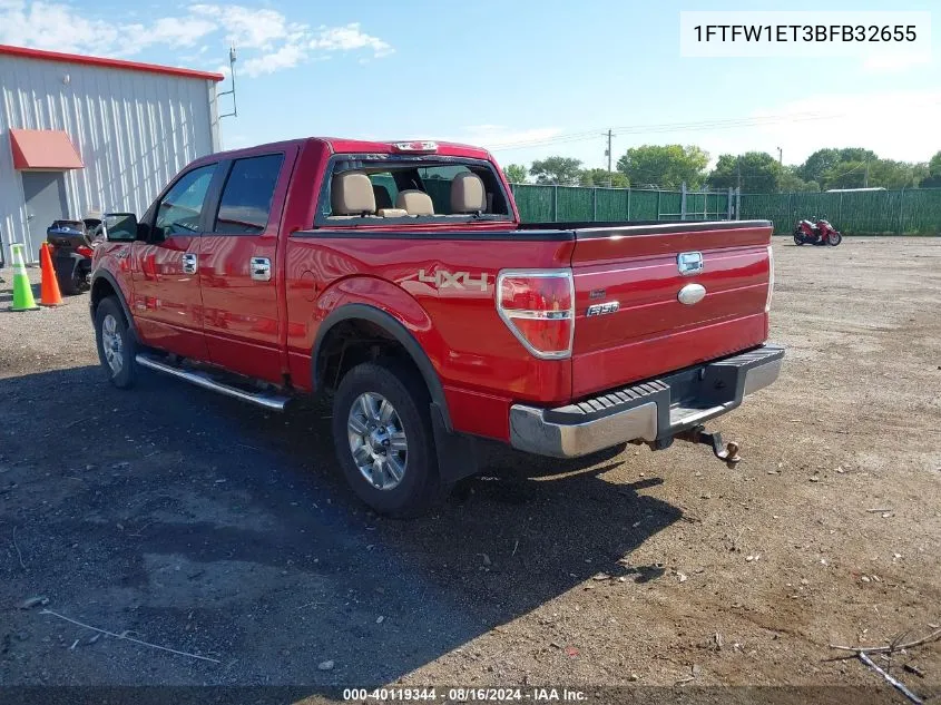 2011 Ford F-150 Xlt VIN: 1FTFW1ET3BFB32655 Lot: 40119344