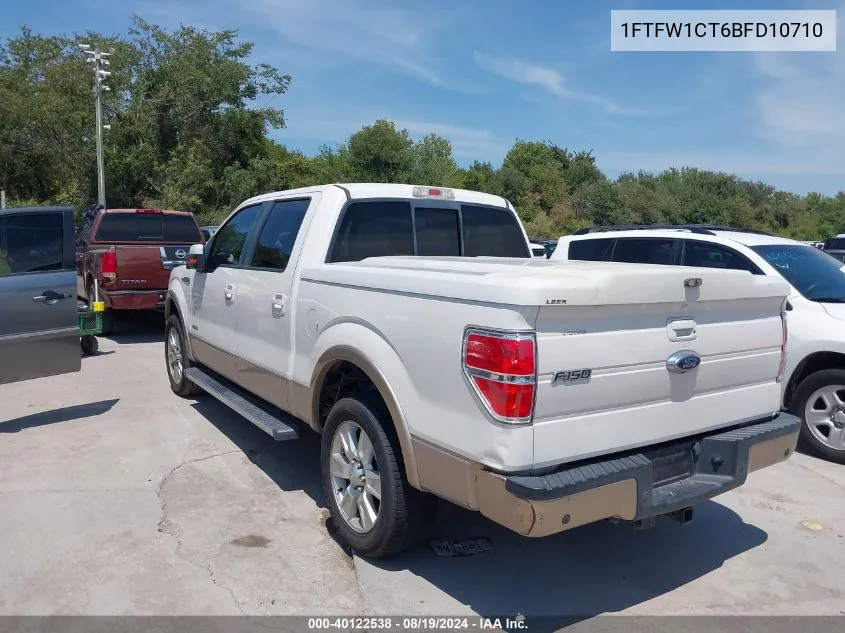 1FTFW1CT6BFD10710 2011 Ford F-150 Lariat