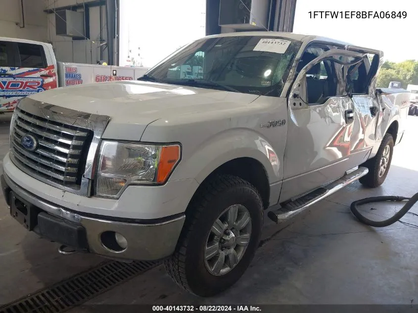 1FTFW1EF8BFA06849 2011 Ford F-150 Xlt