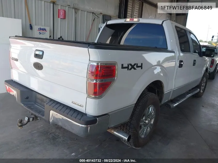 1FTFW1EF8BFA06849 2011 Ford F-150 Xlt