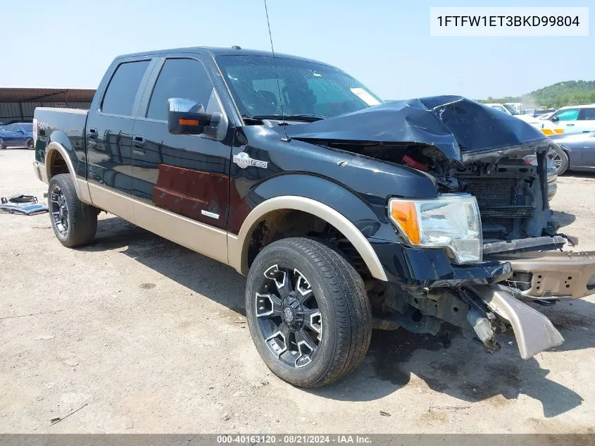 2011 Ford F-150 King Ranch VIN: 1FTFW1ET3BKD99804 Lot: 40163120