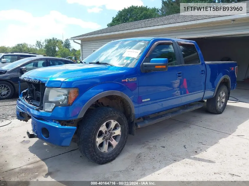 2011 Ford F-150 Fx4 VIN: 1FTFW1ET5BFB93960 Lot: 40164716