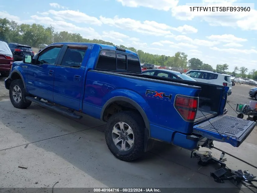 1FTFW1ET5BFB93960 2011 Ford F-150 Fx4