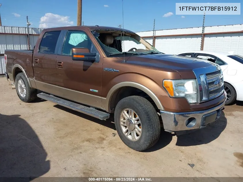 2011 Ford F-150 Lariat VIN: 1FTFW1CT7BFB15912 Lot: 40175094