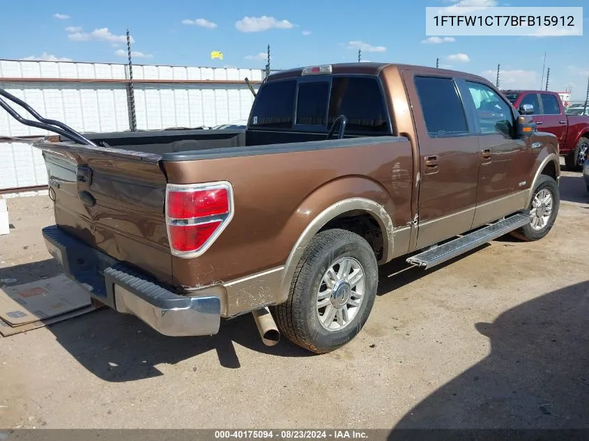 1FTFW1CT7BFB15912 2011 Ford F-150 Lariat