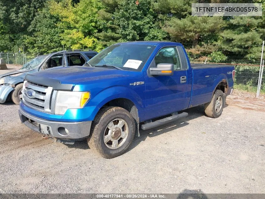 1FTNF1EF4BKD05578 2011 Ford F-150 Xlt