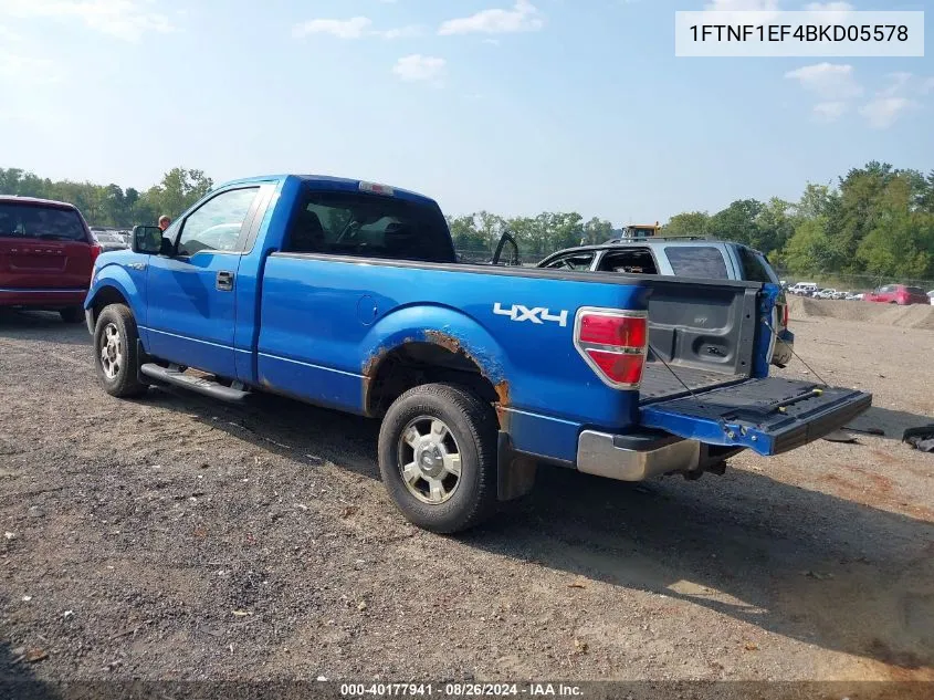 2011 Ford F-150 Xlt VIN: 1FTNF1EF4BKD05578 Lot: 40177941