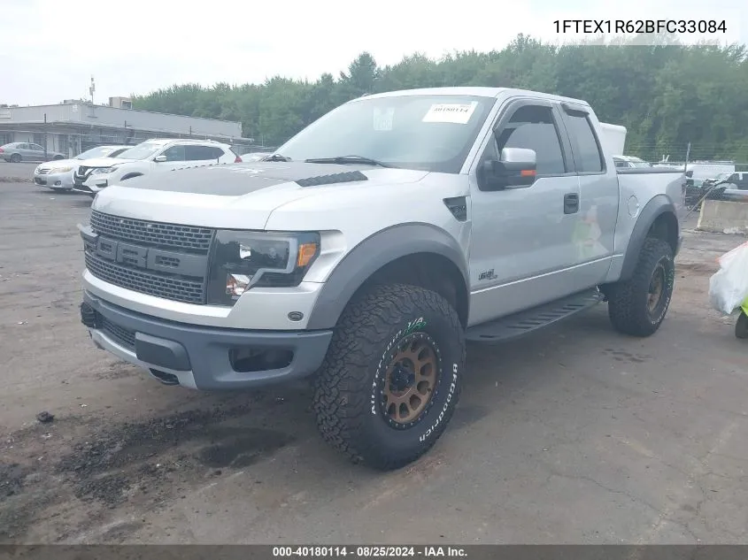 2011 Ford F-150 Svt Raptor VIN: 1FTEX1R62BFC33084 Lot: 40180114