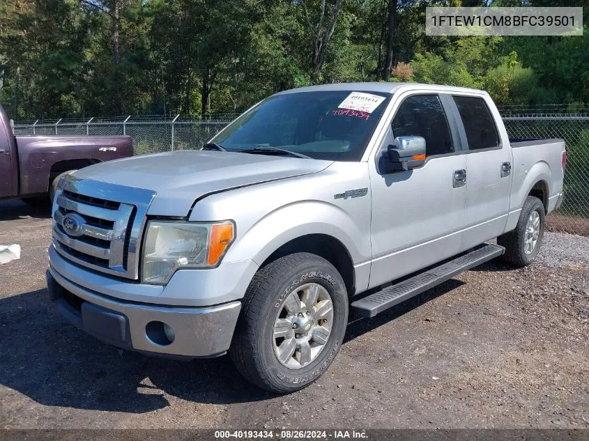 2011 Ford F-150 Xlt VIN: 1FTEW1CM8BFC39501 Lot: 40193434