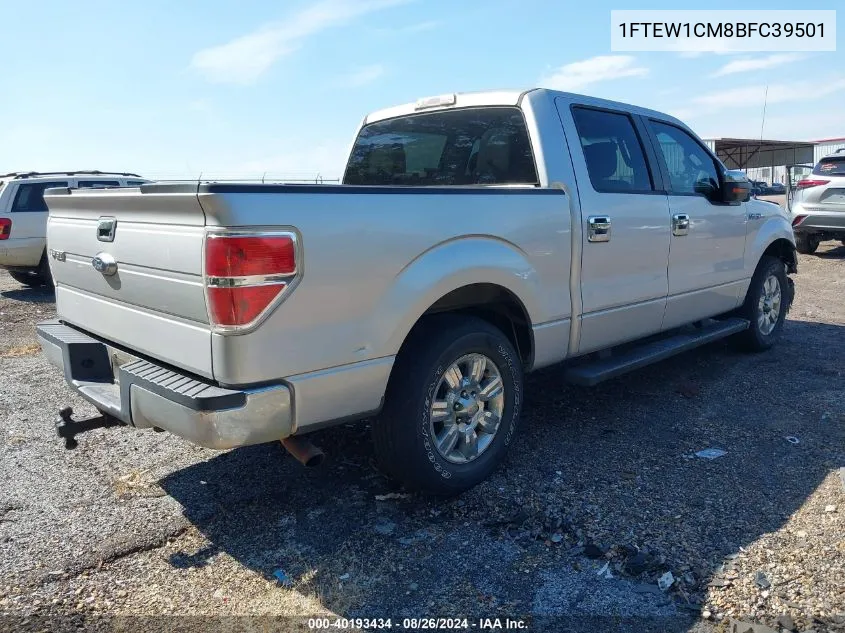 2011 Ford F-150 Xlt VIN: 1FTEW1CM8BFC39501 Lot: 40193434