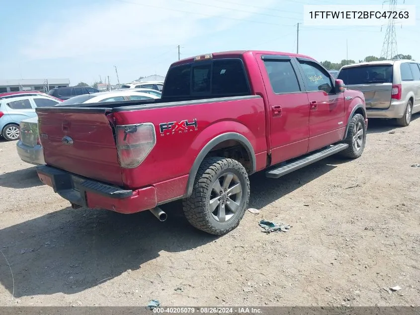 2011 Ford F-150 Fx4 VIN: 1FTFW1ET2BFC47263 Lot: 40205079