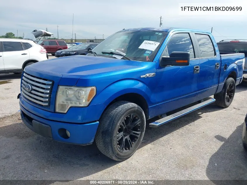 2011 Ford F-150 Xlt VIN: 1FTEW1CM1BKD09699 Lot: 40206971