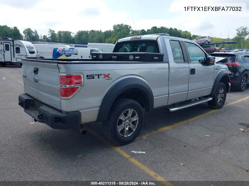 1FTFX1EFXBFA77032 2011 Ford F-150 Stx