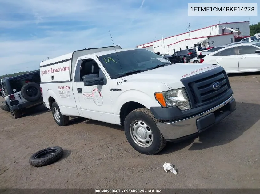 1FTMF1CM4BKE14278 2011 Ford F-150 Xl