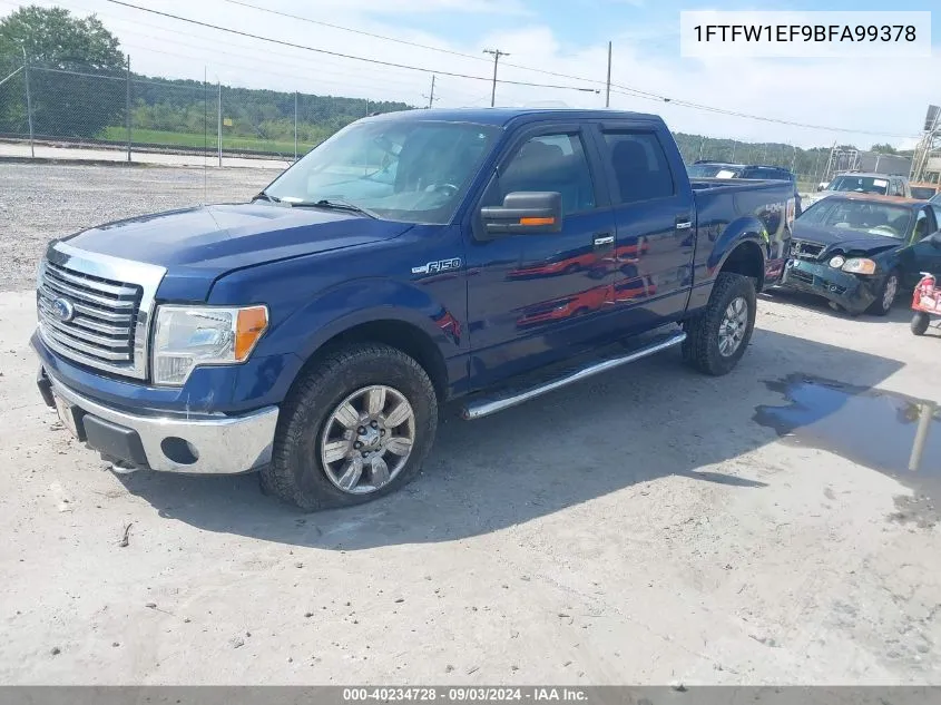 2011 Ford F-150 Xlt VIN: 1FTFW1EF9BFA99378 Lot: 40234728