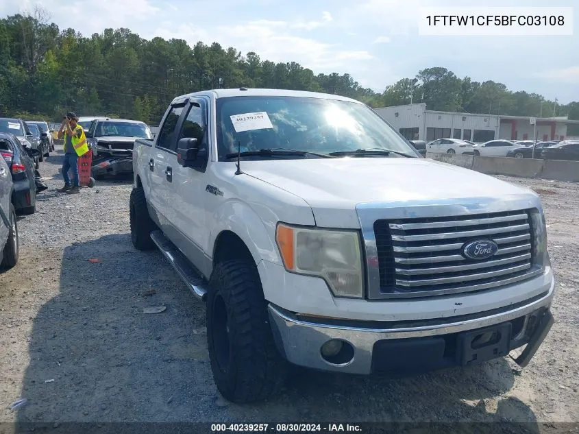 2011 Ford F-150 Xlt VIN: 1FTFW1CF5BFC03108 Lot: 40239257