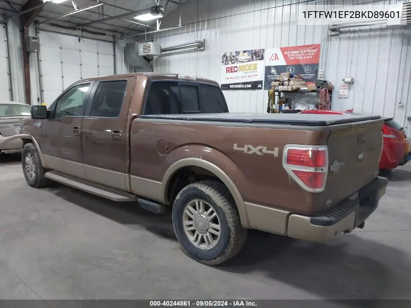 1FTFW1EF2BKD89601 2011 Ford F-150 Supercrew