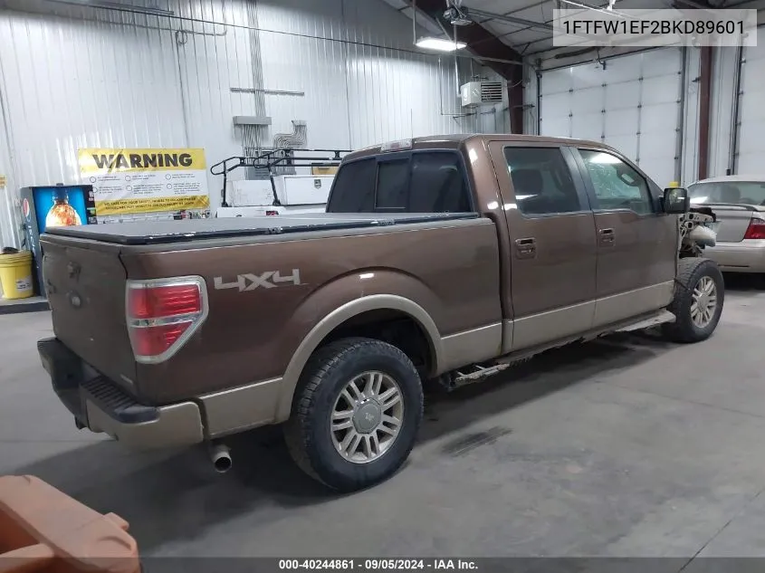 1FTFW1EF2BKD89601 2011 Ford F-150 Supercrew