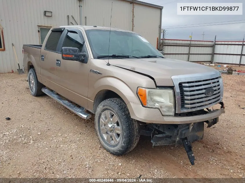 2011 Ford F150 Supercrew VIN: 1FTFW1CF1BKD99877 Lot: 40245646