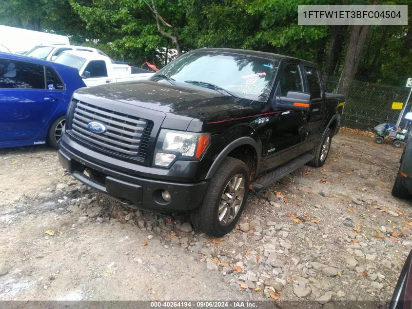 2011 Ford F-150 Fx4 VIN: 1FTFW1ET3BFC04504 Lot: 40264194