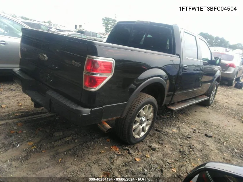 2011 Ford F-150 Fx4 VIN: 1FTFW1ET3BFC04504 Lot: 40264194