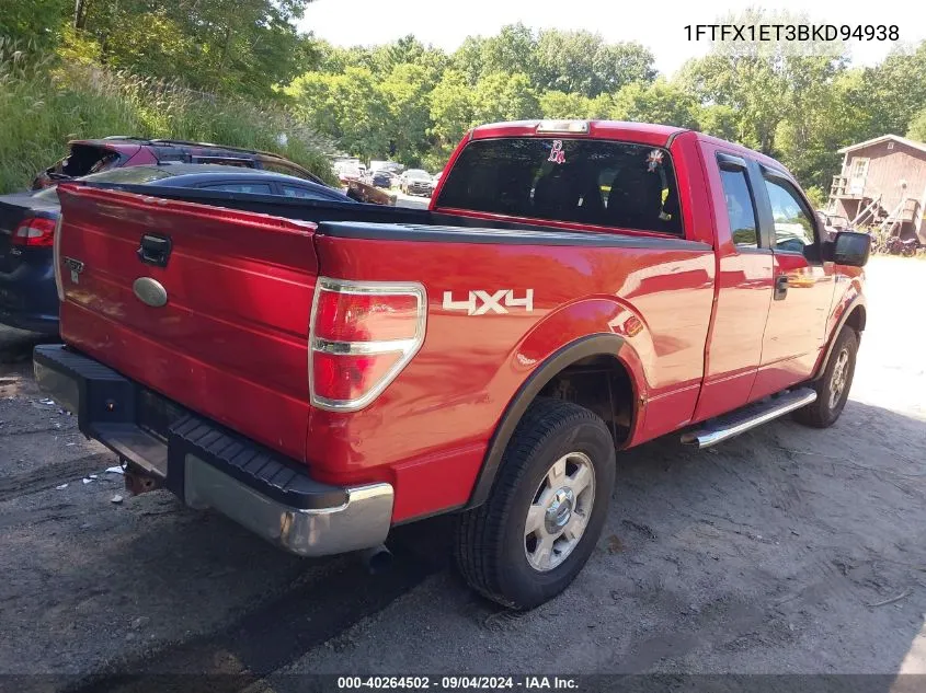 2011 Ford F-150 Xlt VIN: 1FTFX1ET3BKD94938 Lot: 40264502