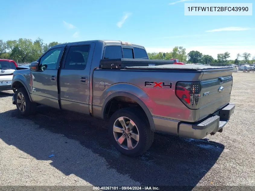 1FTFW1ET2BFC43990 2011 Ford F-150 Fx4