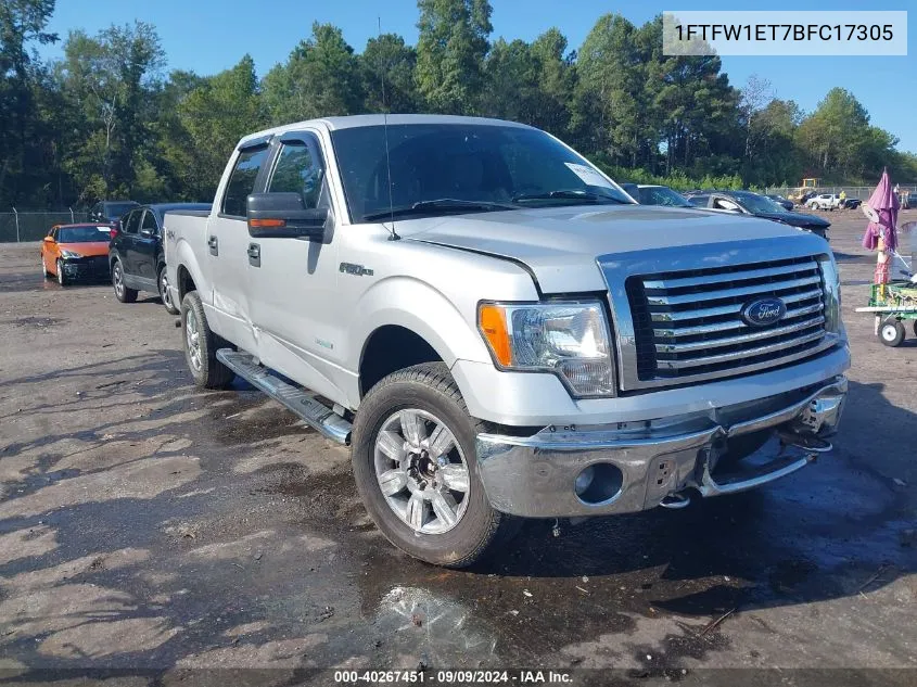 2011 Ford F-150 Xlt VIN: 1FTFW1ET7BFC17305 Lot: 40267451