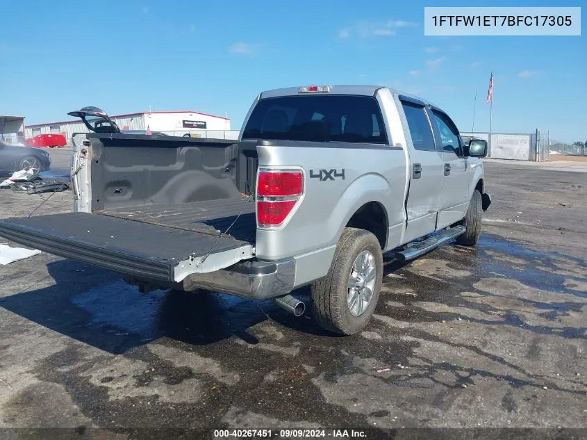 1FTFW1ET7BFC17305 2011 Ford F-150 Xlt