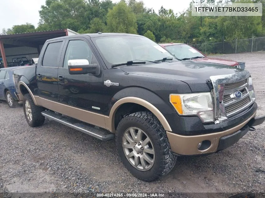 1FTFW1ET7BKD33465 2011 Ford F-150 King Ranch