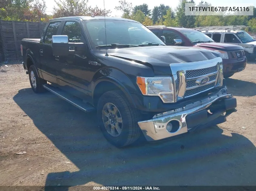 2011 Ford F-150 Lariat VIN: 1FTFW1E67BFA54116 Lot: 40275314