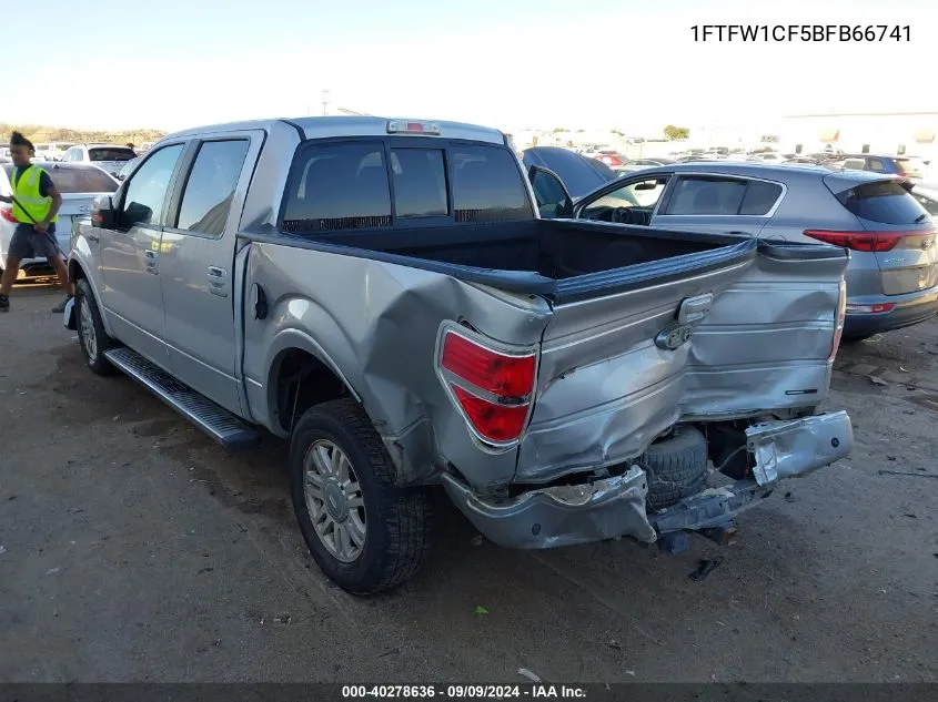 2011 Ford F-150 Lariat VIN: 1FTFW1CF5BFB66741 Lot: 40278636