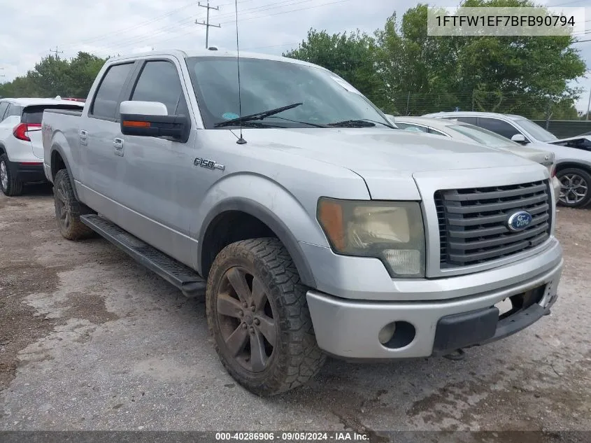 2011 Ford F-150 Fx4 VIN: 1FTFW1EF7BFB90794 Lot: 40286906