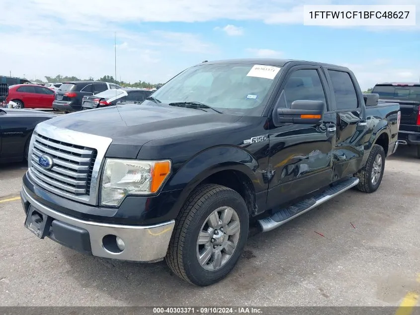 2011 Ford F150 Supercrew VIN: 1FTFW1CF1BFC48627 Lot: 40303371