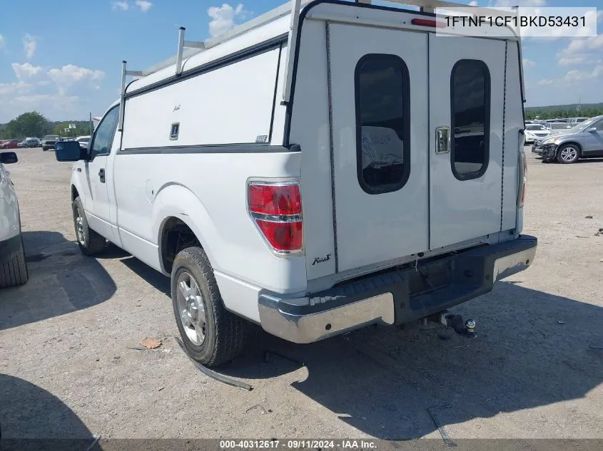 2011 Ford F-150 Xlt VIN: 1FTNF1CF1BKD53431 Lot: 40312617