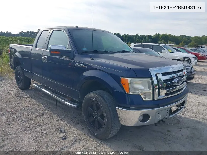 1FTFX1EF2BKD83116 2011 Ford F-150 Xlt