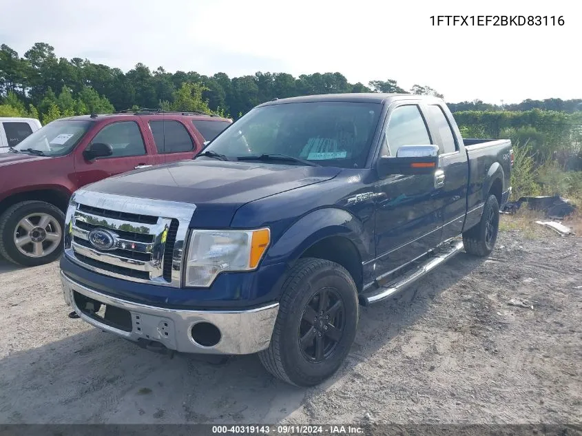 1FTFX1EF2BKD83116 2011 Ford F-150 Xlt