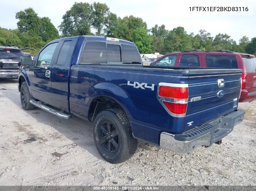 2011 Ford F-150 Xlt VIN: 1FTFX1EF2BKD83116 Lot: 40319143