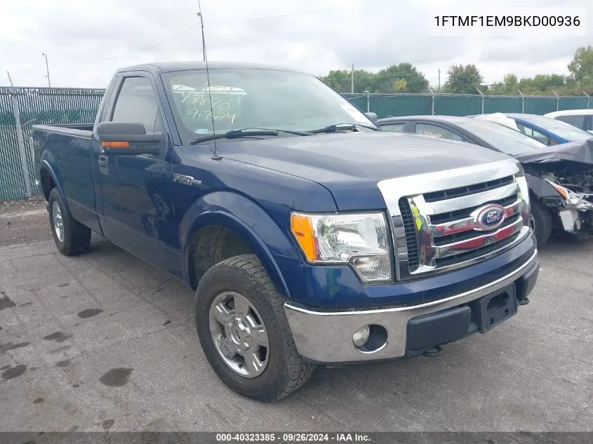 2011 Ford F-150 Xlt VIN: 1FTMF1EM9BKD00936 Lot: 40323385