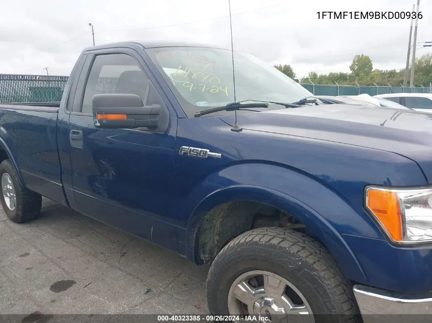 2011 Ford F-150 Xlt VIN: 1FTMF1EM9BKD00936 Lot: 40323385